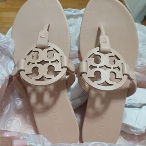 Authentic Tory Burch Sandal Miller Light Sand